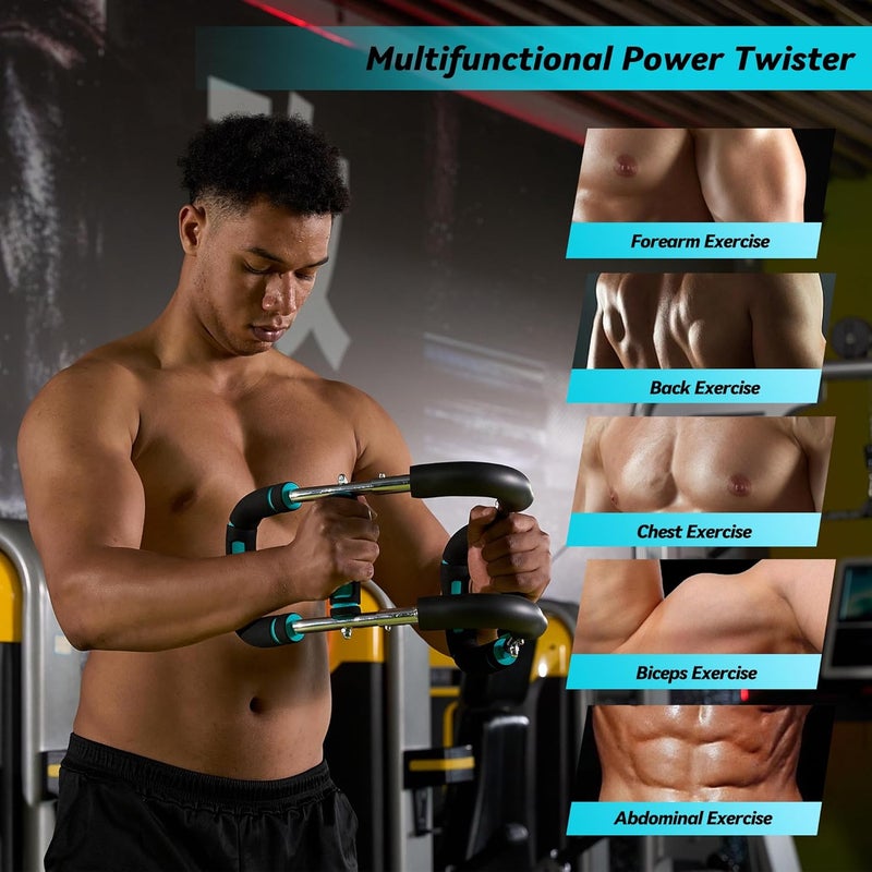 AuroraSynth Twister Arm Trainer, Adjustable Chest Workout Equipment with 6 Resistance Levels Springs (30-160 Lbs), Arm Trainer for Men & Women, Detachable Home Gym Fitness Trainer with Anti-Slip Handles - Image 4